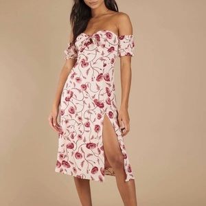 Off Shoulder Midi Dress